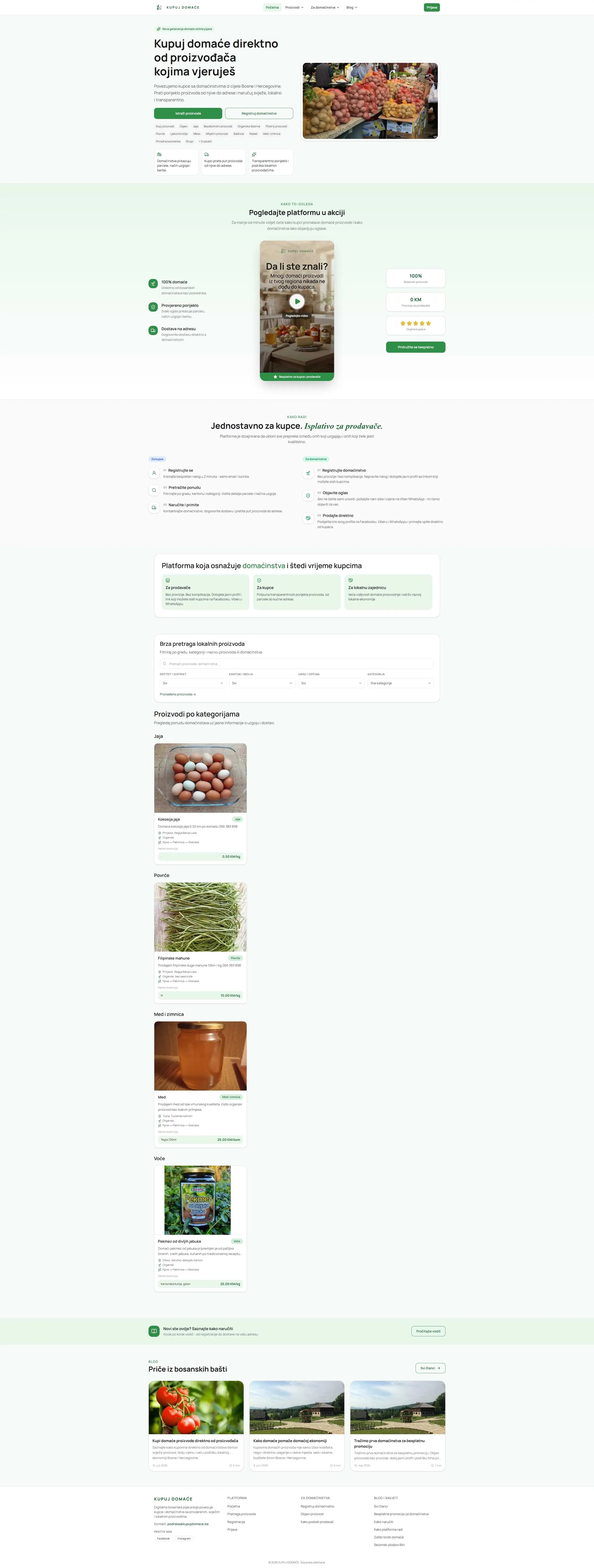 Full Kupuj Domaće marketplace website